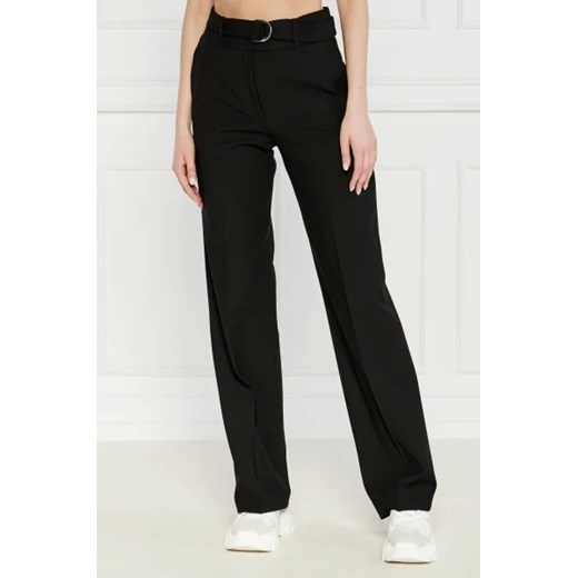 HUGO Spodnie Huglia | Regular Fit ze sklepu Gomez Fashion Store w kategorii Spodnie damskie - zdjęcie 172953852