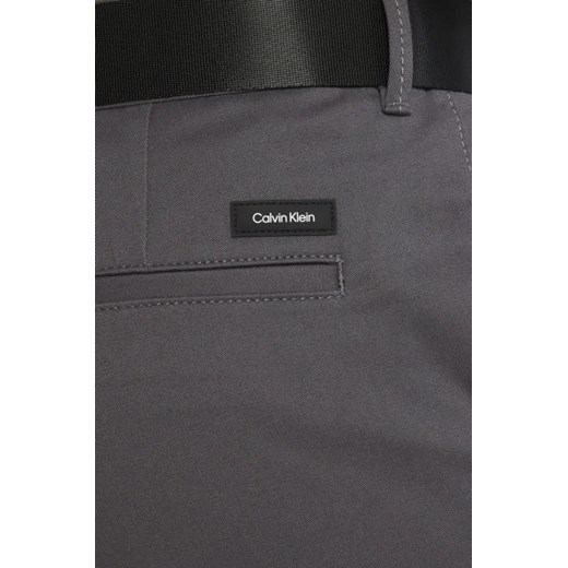 Calvin Klein Spodnie chino + pasek MODERN TWILL | Slim Fit Calvin Klein 36/32 okazyjna cena Gomez Fashion Store