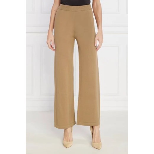Max Mara Leisure Wełniane spodnie VISONE | Regular Fit ze sklepu Gomez Fashion Store w kategorii Spodnie damskie - zdjęcie 172954484