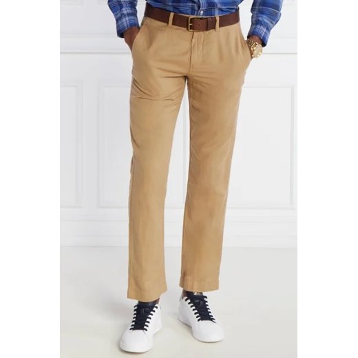 POLO RALPH LAUREN Lniane spodnie STFBEDFORDP | Straight fit ze sklepu Gomez Fashion Store w kategorii Spodnie męskie - zdjęcie 172958930