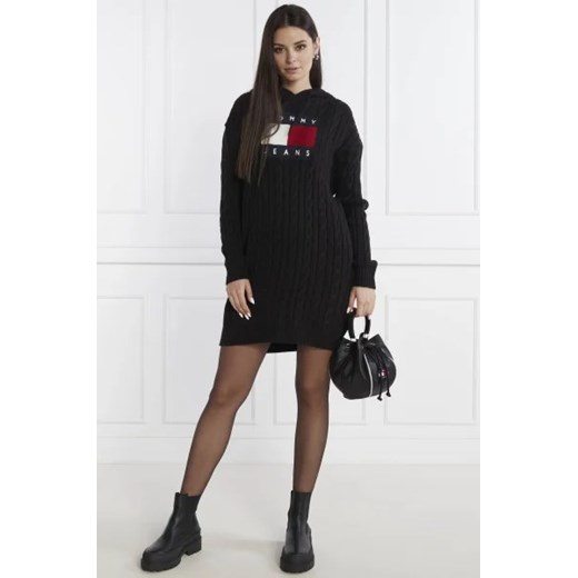 Tommy Jeans Sukienka TJW CABLE FLAG Tommy Jeans XS Gomez Fashion Store wyprzedaż