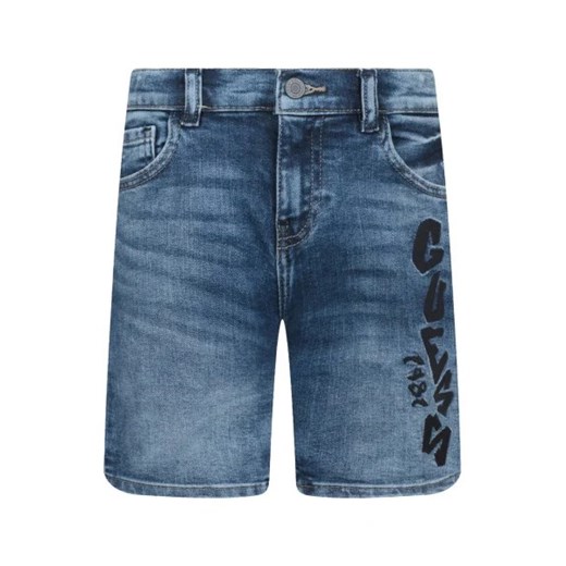 Guess Jeansowe szorty GRAFFITI | Regular Fit ze sklepu Gomez Fashion Store w kategorii Spodenki chłopięce - zdjęcie 172960653