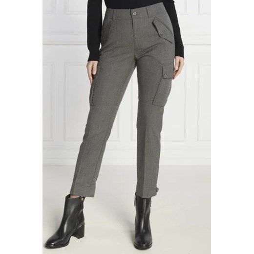 LAUREN RALPH LAUREN Wełniane spodnie cargo | Skinny fit ze sklepu Gomez Fashion Store w kategorii Spodnie damskie - zdjęcie 172962154