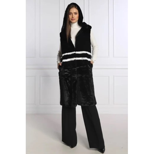 Silvian Heach Futrzany Bezrękawnik | Longline Fit 36 Gomez Fashion Store wyprzedaż