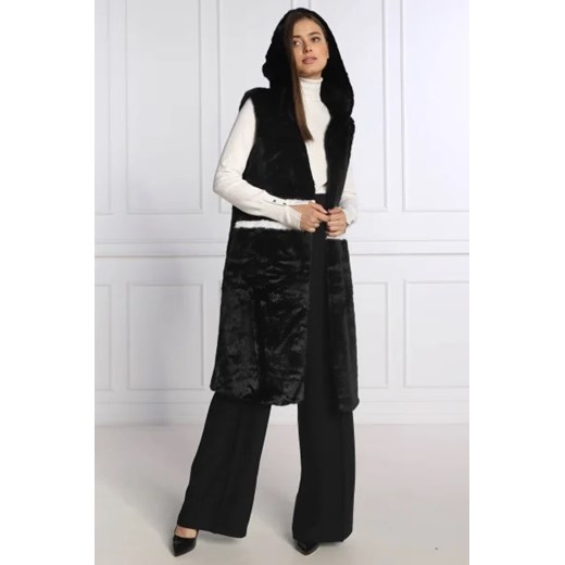 Silvian Heach Futrzany Bezrękawnik | Longline Fit 36 wyprzedaż Gomez Fashion Store