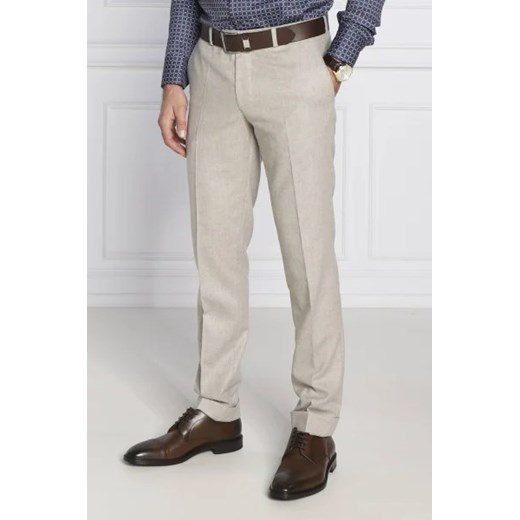 Oscar Jacobson Wełniane spodnie Denz Turn Up | Regular Fit ze sklepu Gomez Fashion Store w kategorii Spodnie męskie - zdjęcie 172964014