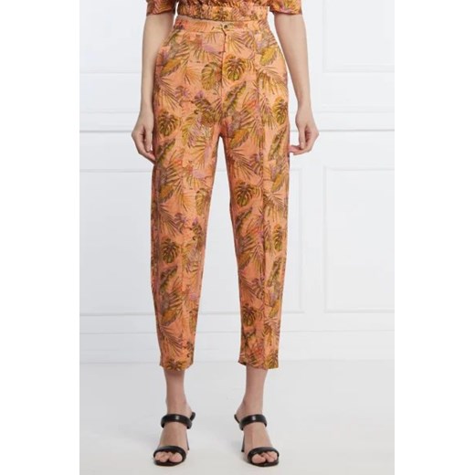 Desigual Spodnie | Regular Fit | z dodatkiem lnu ze sklepu Gomez Fashion Store w kategorii Spodnie damskie - zdjęcie 172967471