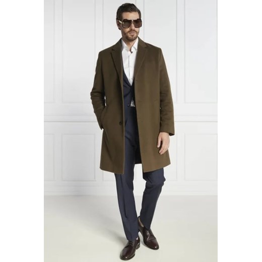 BOSS BLACK Wełniany płaszcz H-Hyde-C-224 58 okazja Gomez Fashion Store