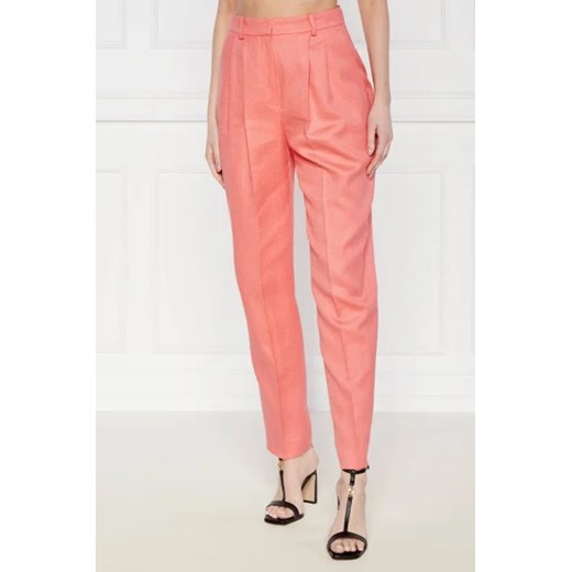 BOSS BLACK Lniane spodnie Tefike | Straight fit ze sklepu Gomez Fashion Store w kategorii Spodnie damskie - zdjęcie 172968591