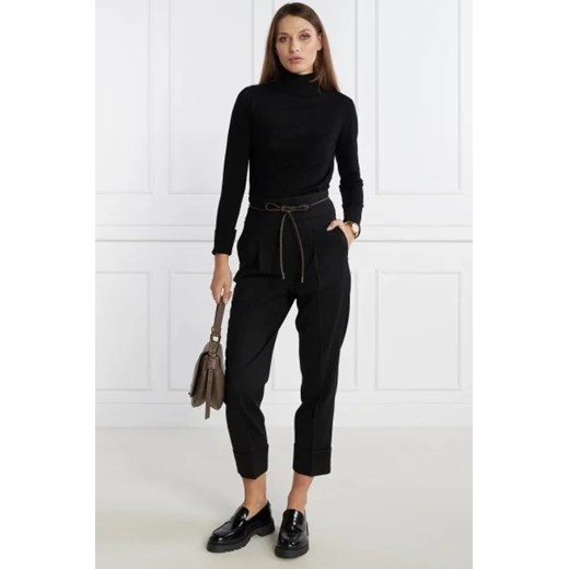 Peserico Wełniane spodnie z paskiem | Straight fit Peserico 40 wyprzedaż Gomez Fashion Store
