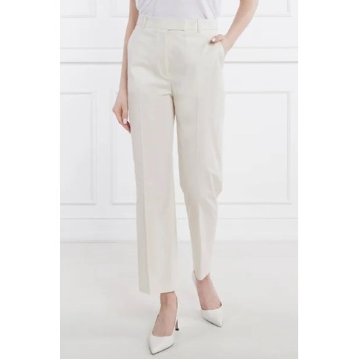 BOSS BLACK Spodnie Takareni | Regular Fit | z dodatkiem jedwabiu ze sklepu Gomez Fashion Store w kategorii Spodnie damskie - zdjęcie 172970944