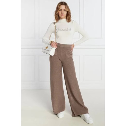 GUESS Spodnie dzianinowe SOPHIE SWTR PANT | Loose fit | z dodatkiem wełny Guess XL okazyjna cena Gomez Fashion Store