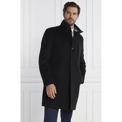 BOSS BLACK Wełniany płaszcz H Hyde Standup | z dodatkiem kaszmiru ze sklepu Gomez Fashion Store w kategorii Płaszcze męskie - zdjęcie 172974373