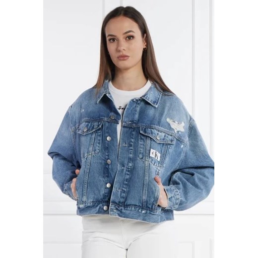 CALVIN KLEIN JEANS Kurtka jeansowa BOXY | Casual fit ze sklepu Gomez Fashion Store w kategorii Kurtki damskie - zdjęcie 172975103