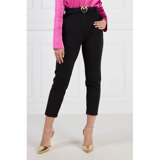 Pinko Spodnie z paskiem POTENZA | Cropped Fit ze sklepu Gomez Fashion Store w kategorii Spodnie damskie - zdjęcie 172975520