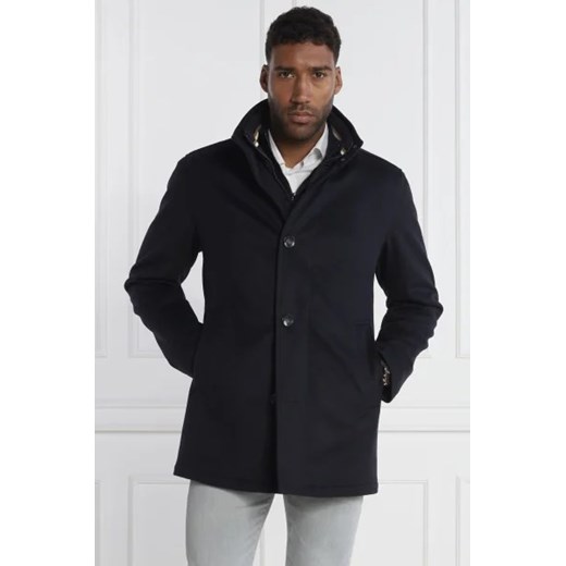 BOSS BLACK Wełniany płaszcz H-Coxtan | z dodatkiem kaszmiru 58 okazja Gomez Fashion Store