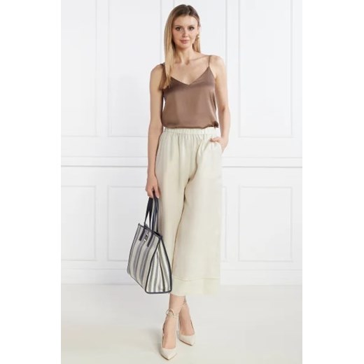 Max Mara Leisure Lniane spodnie BRAMA | Loose fit 34 wyprzedaż Gomez Fashion Store