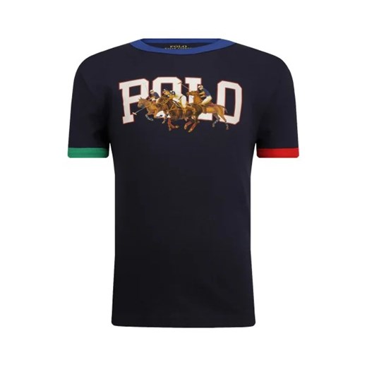 POLO RALPH LAUREN T-shirt RINGR MOD #1 KNIT | Regular Fit ze sklepu Gomez Fashion Store w kategorii T-shirty chłopięce - zdjęcie 172978710