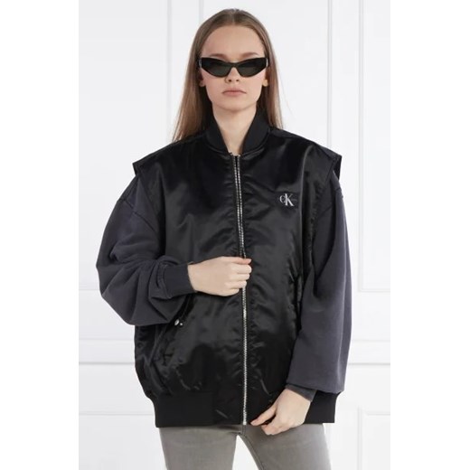 Calvin Klein Jeans Satynowy bezrękawnik | Loose fit S okazyjna cena Gomez Fashion Store