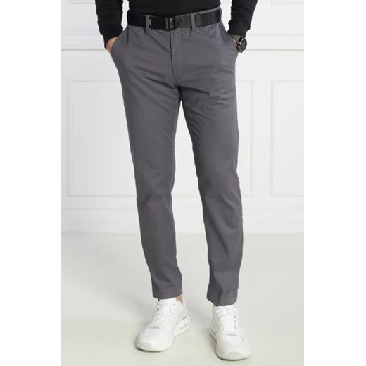 Calvin Klein Spodnie chino + pasek MODERN TWILL | Slim Fit ze sklepu Gomez Fashion Store w kategorii Spodnie męskie - zdjęcie 172987081