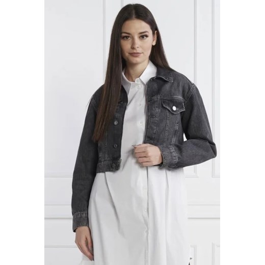 Karl Lagerfeld Kurtka jeansowa embellished logo | Regular Fit Karl Lagerfeld S okazyjna cena Gomez Fashion Store