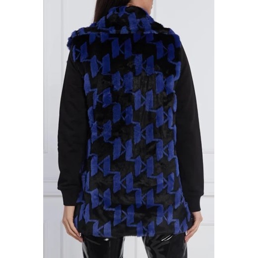 Karl Lagerfeld Kamizelka Faux Fur Monogram Gilet | Regular Fit Karl Lagerfeld XS wyprzedaż Gomez Fashion Store