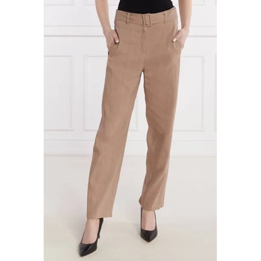 Marella SPORT Lniane spodnie ESORDIO | Straight fit ze sklepu Gomez Fashion Store w kategorii Spodnie damskie - zdjęcie 172991000