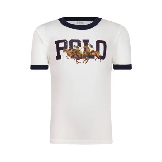 POLO RALPH LAUREN T-shirt RINGR MOD #1 KNIT | Regular Fit ze sklepu Gomez Fashion Store w kategorii T-shirty chłopięce - zdjęcie 172993720