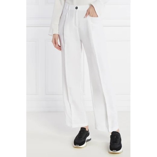 Marc Cain Spodnie WASCO | Loose fit | z dodatkiem lnu ze sklepu Gomez Fashion Store w kategorii Spodnie damskie - zdjęcie 172994734