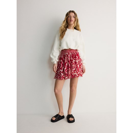 Reserved - Spódnica mini z falbanami - czerwony ze sklepu Reserved w kategorii Spódnice - zdjęcie 172997422