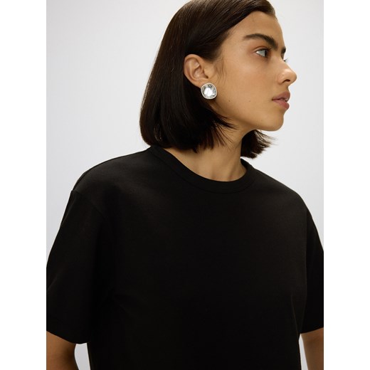 Reserved - T-shirt ze ściągaczem - czarny ze sklepu Reserved w kategorii Bluzki damskie - zdjęcie 172997580