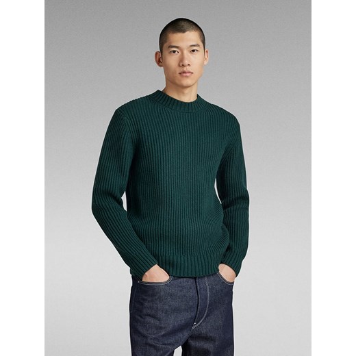 G-Star Sweter w kolorze zielonym ze sklepu Limango Polska w kategorii Swetry męskie - zdjęcie 172999134