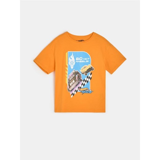 Sinsay - Koszulka Hot Wheels - pomarańczowy ze sklepu Sinsay w kategorii T-shirty chłopięce - zdjęcie 173000262