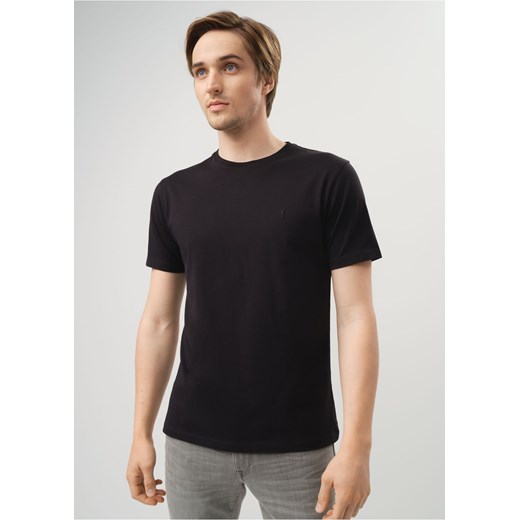 Czarny T-shirt męski z logo Ochnik One Size wyprzedaż OCHNIK