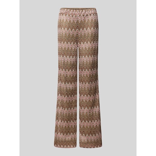 Spodnie ze wzorem na całej powierzchni i elastycznym pasem ze sklepu Peek&Cloppenburg  w kategorii Spodnie damskie - zdjęcie 173005013
