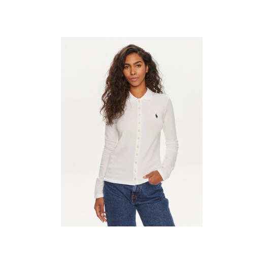 Polo Ralph Lauren Koszula 211941176004 Biały Slim Fit ze sklepu MODIVO w kategorii Koszule damskie - zdjęcie 173010780