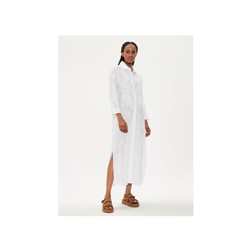 Selmark Sukienka plażowa BC075 Biały Regular Fit ze sklepu MODIVO w kategorii Odzież plażowa - zdjęcie 173010812
