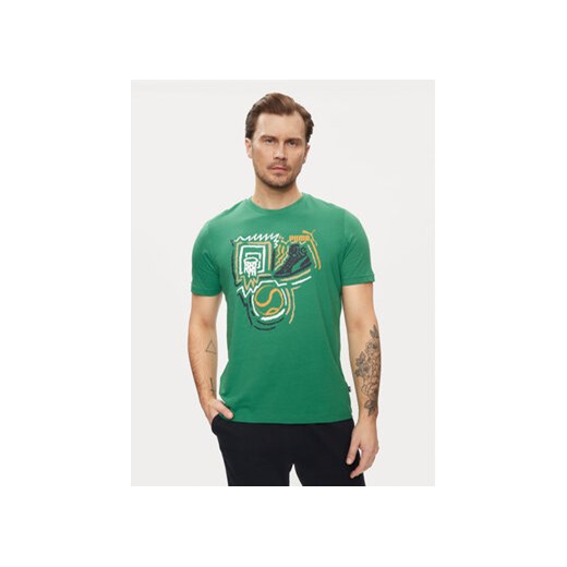 Puma T-Shirt Graphics Year of Sports 680176 Zielony Regular Fit ze sklepu MODIVO w kategorii T-shirty męskie - zdjęcie 173010952