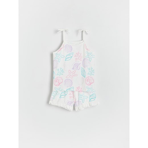 Reserved - Piżama z motywem morskim - złamana biel ze sklepu Reserved w kategorii Piżamy dziecięce - zdjęcie 173013061