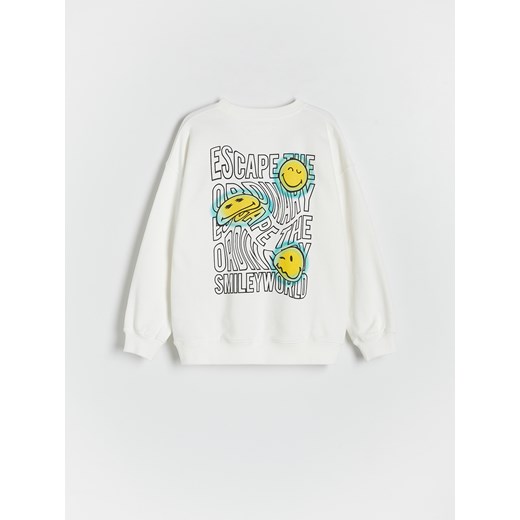 Reserved - Bluza ovesize SmileyWorld - złamana biel Reserved 158/164 (12-13 lat) Reserved