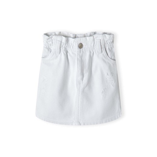 Biała dziewczęca spódniczka jeansowa z przeszyciami Minoti 152/158 5.10.15