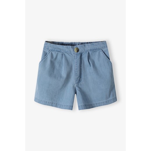 Szorty dziewczęce z cienkiego jeansu - niebieskie - Limited Edition ze sklepu 5.10.15 w kategorii Spodenki dziewczęce - zdjęcie 173013403