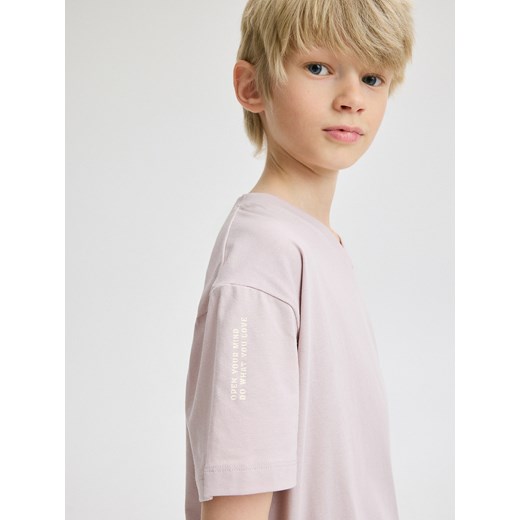 Reserved - T-shirt z nadrukiem - jasnofioletowy Reserved 134/140 (8-9 lat) Reserved