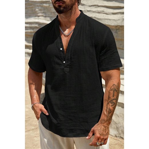 Koszula ZOMELFO BLACK ze sklepu Ivet Shop w kategorii Koszule męskie - zdjęcie 173015102