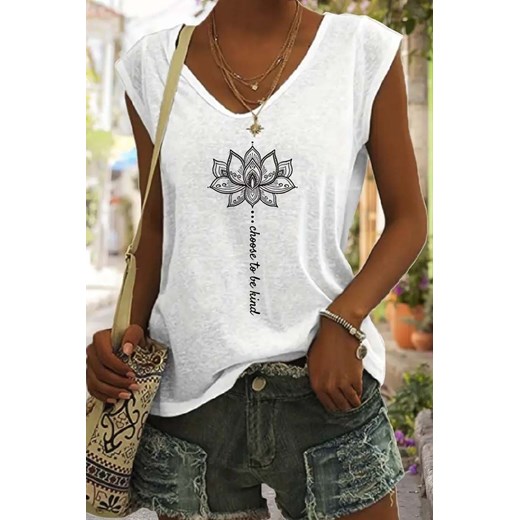 T-shirt ELTORITA WHITE ze sklepu Ivet Shop w kategorii Bluzki damskie - zdjęcie 173015110