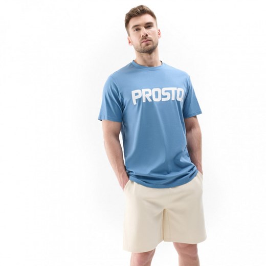 Męski t-shirt z nadrukiem Prosto Biglog - niebieski XL Sportstylestory.com