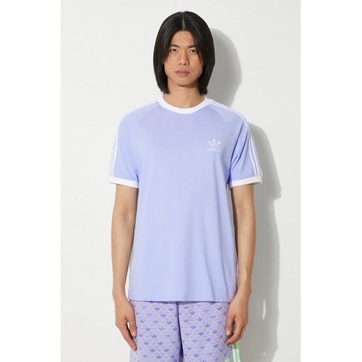 adidas Originals t-shirt bawełniany męski kolor fioletowy z aplikacją IS0614 ze sklepu PRM w kategorii T-shirty męskie - zdjęcie 173015581