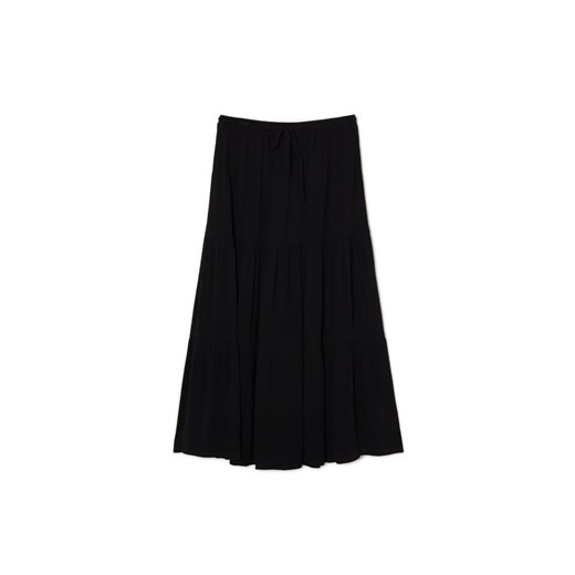 Cropp - Czarna spódnica regulowana w pasie - czarny ze sklepu Cropp w kategorii Spódnice - zdjęcie 173019682