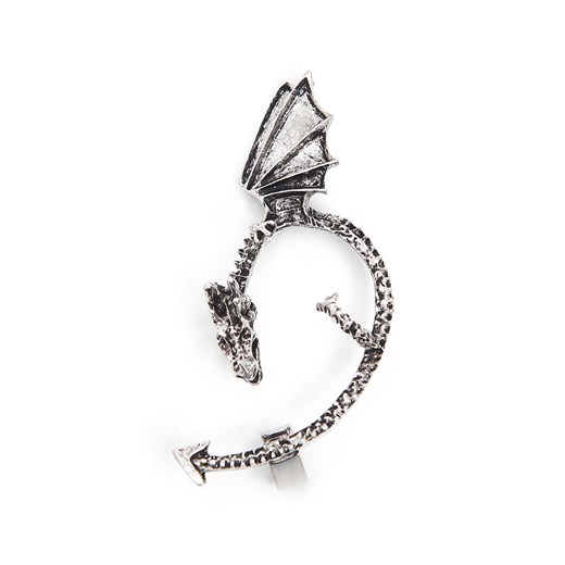 Cropp - Nausznica ze smokiem - srebrny Cropp Uniwersalny Cropp