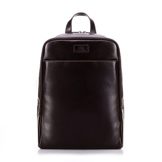 Męski plecak na laptopa 11”/12” skórzany dwukomorowy brązowy ze sklepu WITTCHEN w kategorii Plecaki - zdjęcie 173020141